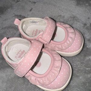 Stride Rite Pink and White Baby Walker Shoes